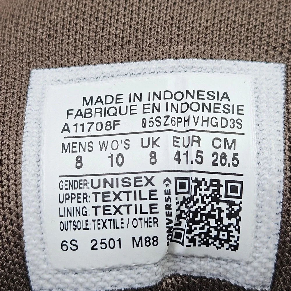 Converse CTAS Malden Street Mid Fresh Brew Brown Mens 8 Womens 10 A11708F NEW - Picture 6 of 7